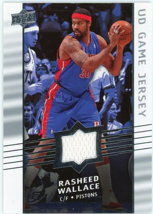 2008-09 Upper Deck Game Jerseys #GARW Rasheed Wallace Jersey Pistons Card NM-MT