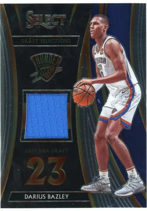 2019-20 Select Draft Selections Memorabilia 1 Darius Bazley Rookie Thunder NM-MT