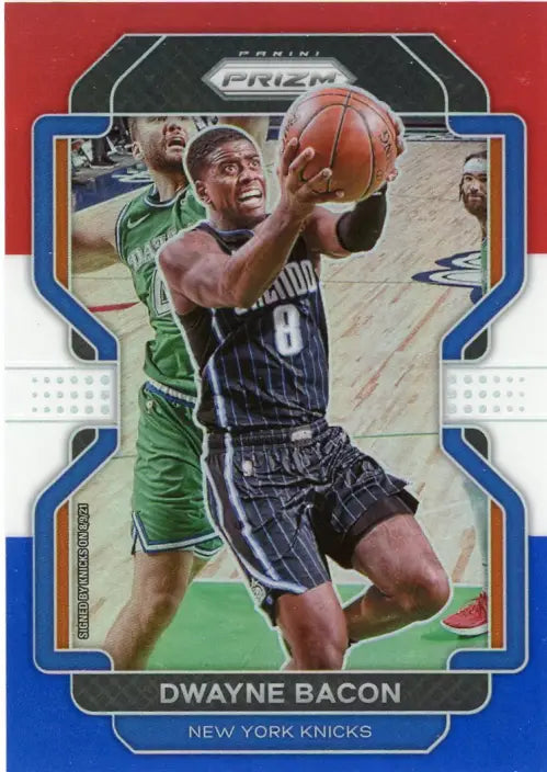 2021-22 Panini Prizm Red White and Blue #197 Dwayne Bacon New York Knicks NM-MT