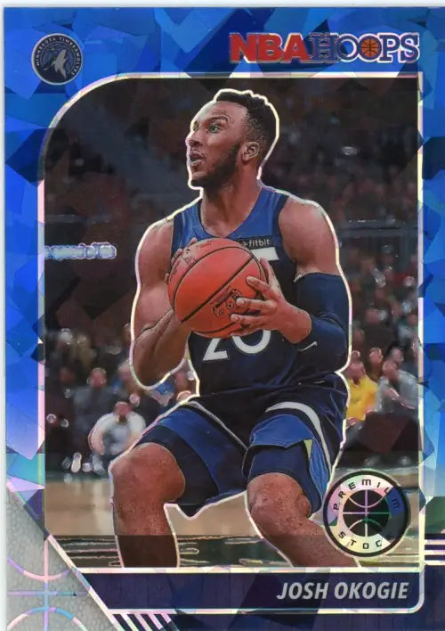 2019-20 Hoops Premium Stock Blue Cracked Ice #113 Josh Okogie Timberwolves NM-MT