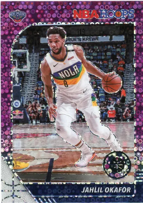 2019-20 Hoops Premium Stock Purple Disco #120 Jahlil Okafor NO Pelicans NM-MT