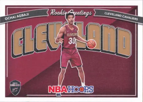 2022-23 Hoops Rookie Greetings 14 Ochai Agbaji Cleveland Cavaliers Basketball NM