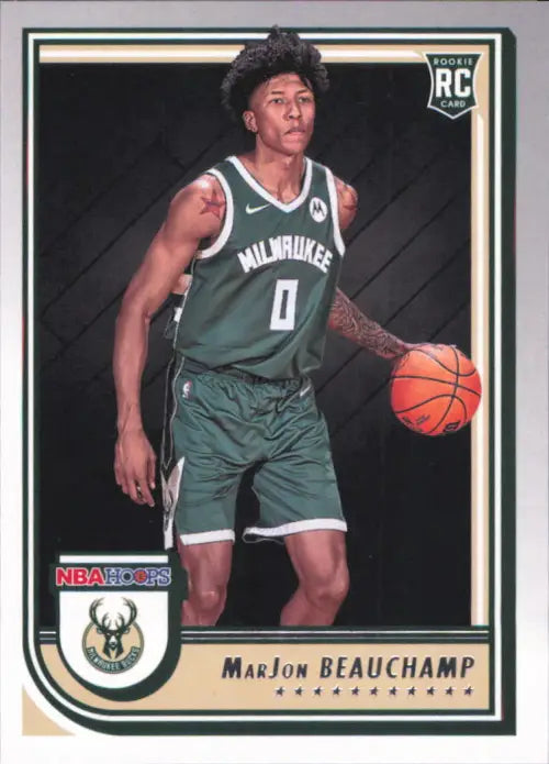 2022-23 Hoops #254 MarJon Beauchamp Rookie Milwaukee Bucks Basketball Card NM-MT