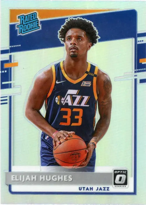 2020-21 Donruss Optic Holo #192 Elijah Hughes Rookie Utah Jazz Basketball NM-MT