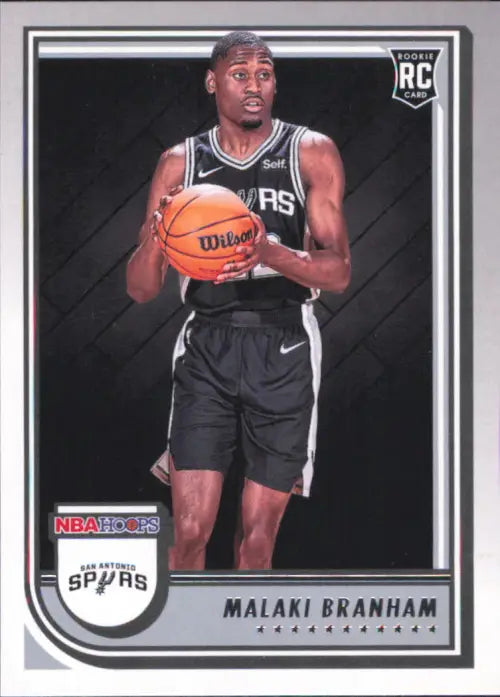 2022-23 Hoops #250 Malaki Branham Rookie San Antonio Spurs Basketball Card NM-MT