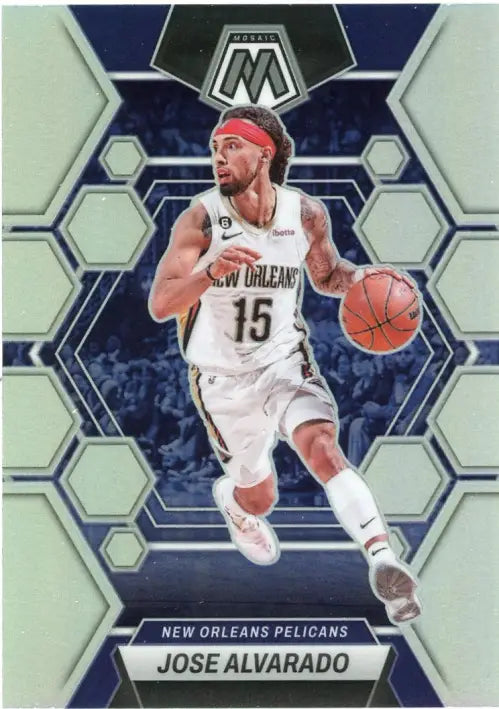 2022-23 Panini Mosaic Silver #185 Jose Alvarado New Orleans Pelicans Card NM-MT