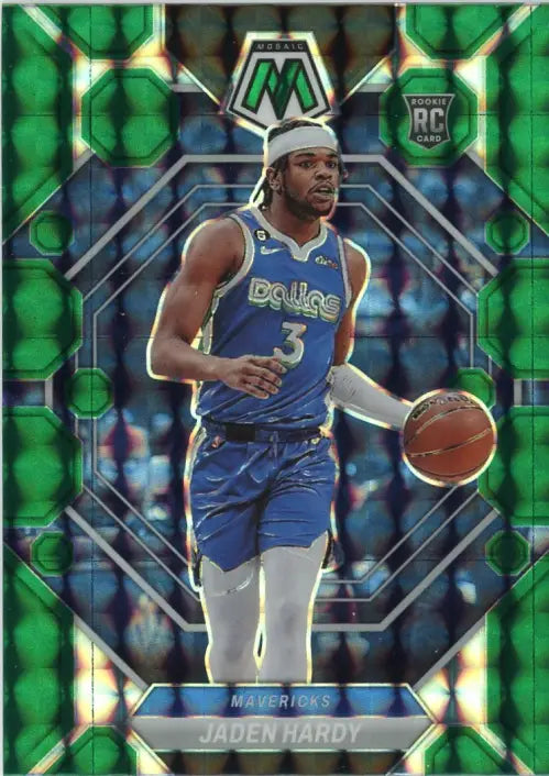 2022-23 Panini Mosaic Green #234 Jaden Hardy Rookie Dallas Mavericks Card NM-MT