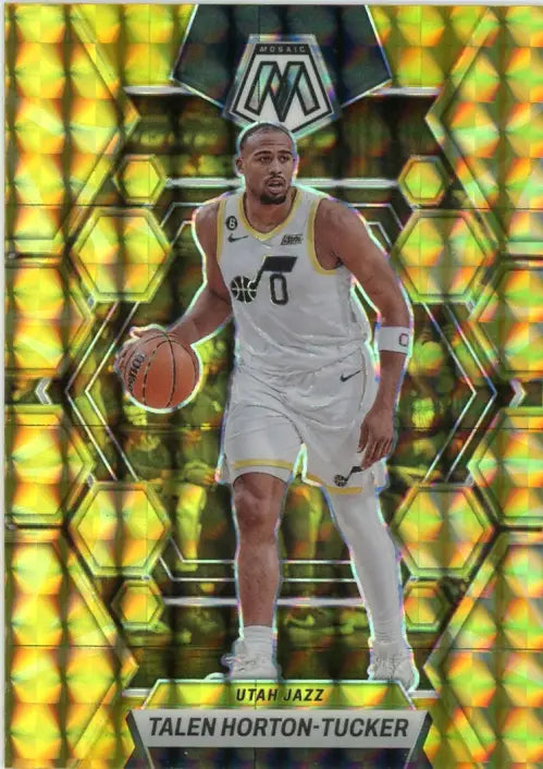 2022-23 Panini Mosaic Reactive Yellow #74 Talen Horton Tucker Utah Jazz NM-MT