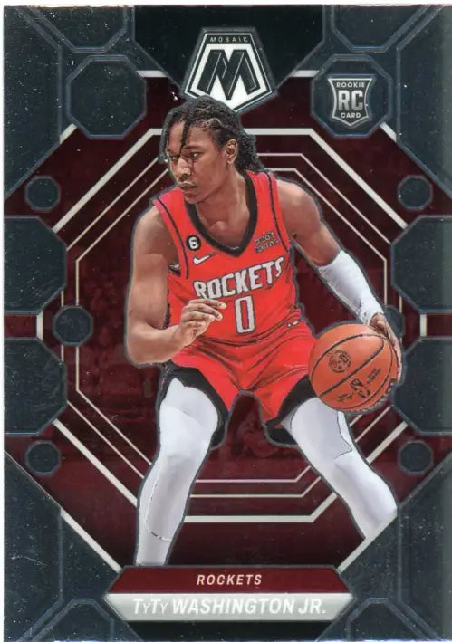 2022-23 Panini Mosaic #205 TyTy Washington Jr Rookie Houston Rockets Card NM-MT