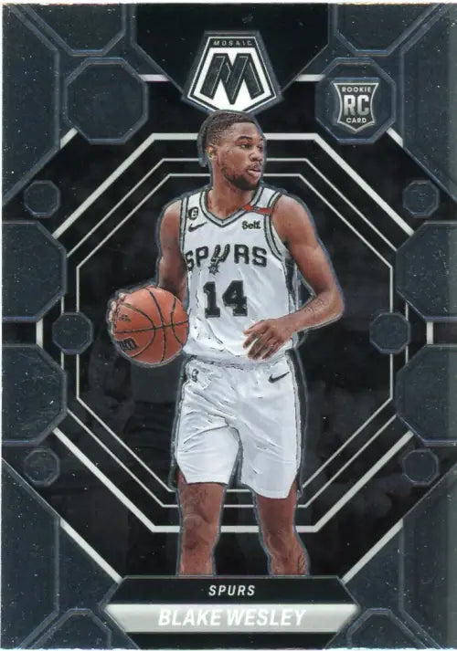 2022-23 Panini Mosaic #249 Blake Wesley Rookie San Antonio Spurs Card NBA NM-MT