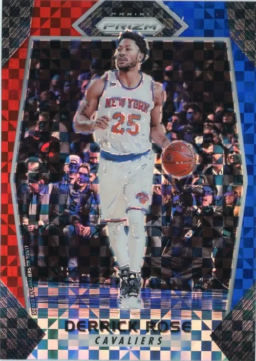 2017-18 Panini Prizm Red White and Blue #195 Derrick Rose Cavaliers Card NM-MT