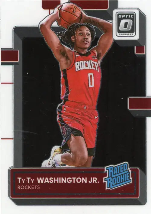 2022-23 Donruss Optic #231 TyTy Washington Jr Rookie Houston Rockets Card NM-MT