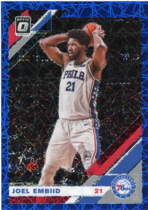 2019-20 Donruss Optic Blue Velocity #95 Joel Embiid Philadelphia 76ers NBA NM-MT