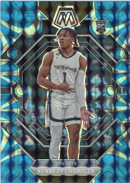 2022-23 Panini Mosaic Reactive Blue #211 Kennedy Chandler Rookie Grizzlies NM-MT