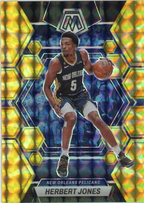 2022-23 Panini Mosaic Reactive Yellow #167 Herbert Jones NO Pelicans Card NM-MT