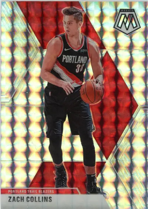 2019-20 Panini Mosaic Mosaic #45 Zach Collins Portland Trail Blazers Card NM-MT