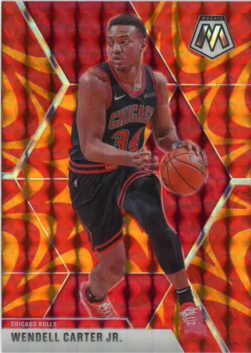 2019-20 Panini Mosaic Orange Reactive #107 Wendell Carter Jr Chicago Bulls NM-MT