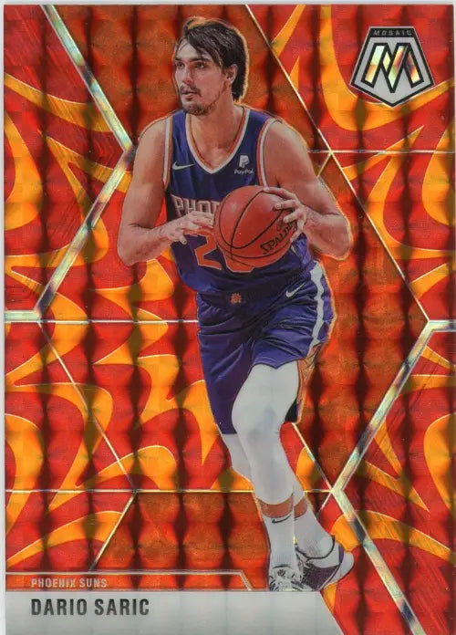 2019-20 Panini Mosaic Orange Reactive #168 Dario Saric Phoenix Suns Card NM-MT