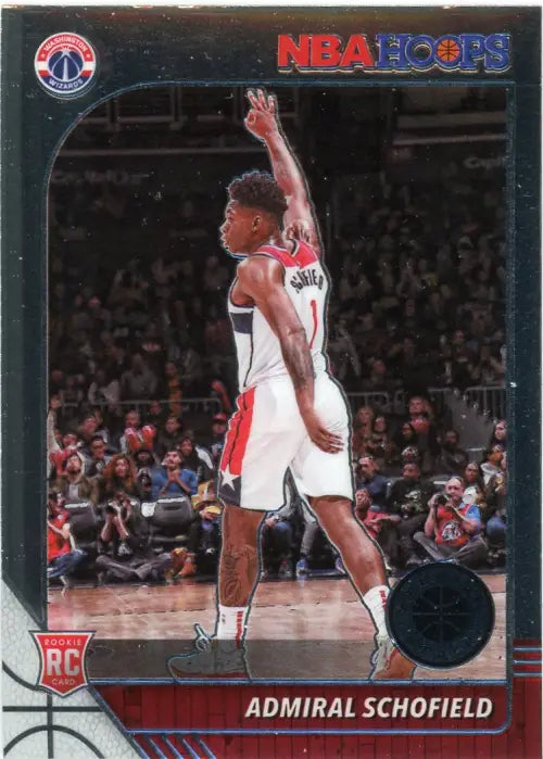 2019-20 Hoops Premium Stock #231 Admiral Schofield Rookie Wizards Card NBA NM-MT