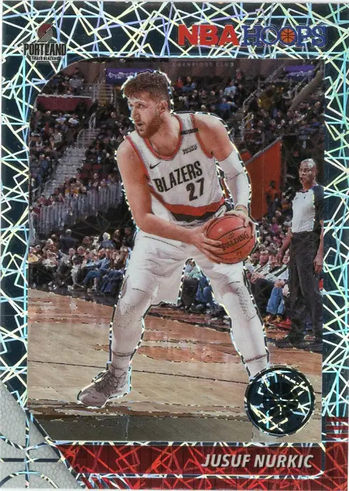 2019-20 Hoops Premium Stock Silver Laser #162 Jusuf Nurkic Trail Blazers NM-MT