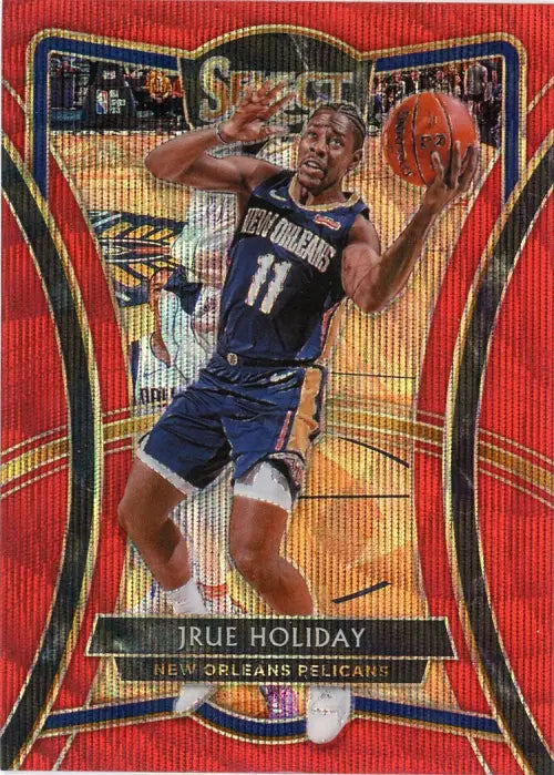 2019-20 Select Red Wave #151 Jrue Holiday New Orleans Pelicans Basketball NM-MT