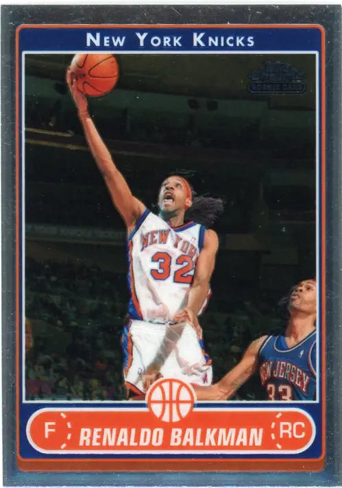 2006-07 Topps Chrome #178 Renaldo Balkman Rookie New York Knicks Card NBA NM-MT