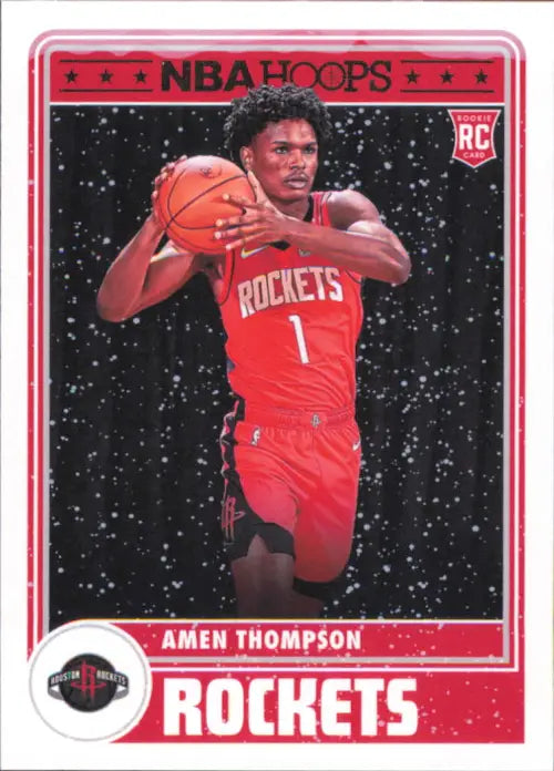 2023-24 Hoops Winter #300 Amen Thompson Rookie Houston Rockets Basketball NM-MT