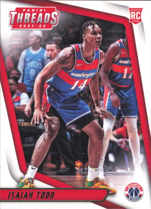 2021-22 Panini Chronicles Green #98 Isaiah Todd Rookie Threads Wizards NBA NM-MT