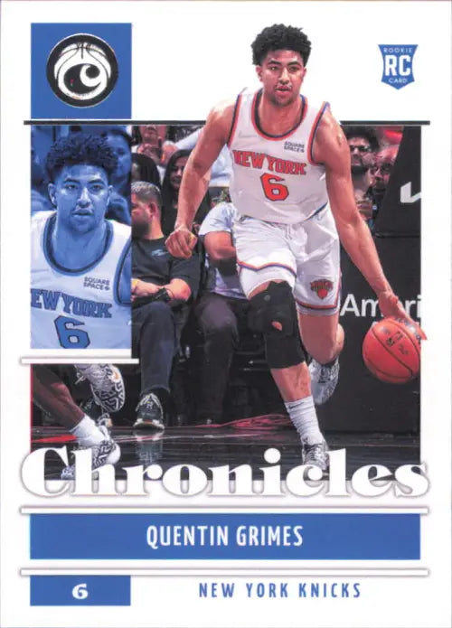 2021-22 Panini Chronicles #32 Quentin Grimes Rookie New York Knicks Card NM-MT