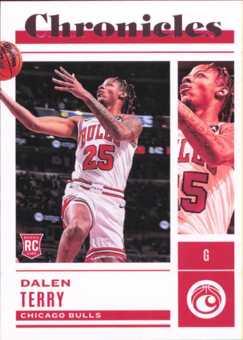 2022-23 Panini Chronicles Pink #46 Dalen Terry Rookie Chicago Bulls Card NM-MT