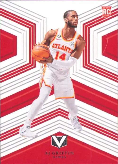 2022-23 Panini Chronicles #174 AJ Griffin Vertex Rookie Atlanta Hawks Card NM-MT