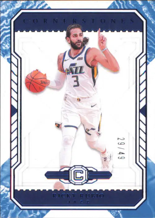 2018-19 Panini Cornerstones Quartz #125 Ricky Rubio /49 Utah Jazz Card NBA NM-MT