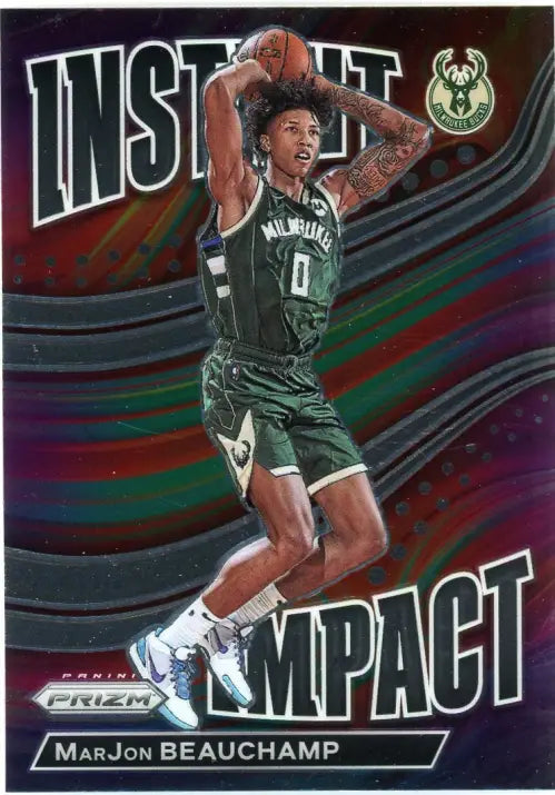 2022-23 Panini Prizm Instant Impact #23 MarJon Beauchamp Milwaukee Bucks NM-MT