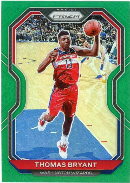 2020-21 Panini Prizm Green #76 Thomas Bryant Washington Wizards Basketball NM-MT