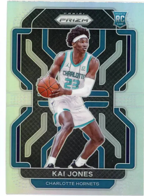 2021-22 Panini Prizm Silver #323 Kai Jones Rookie Charlotte Hornets Card NM-MT