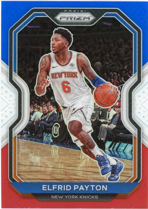 2020-21 Panini Prizm Red White and Blue #25 Elfrid Payton New York Knicks NM-MT