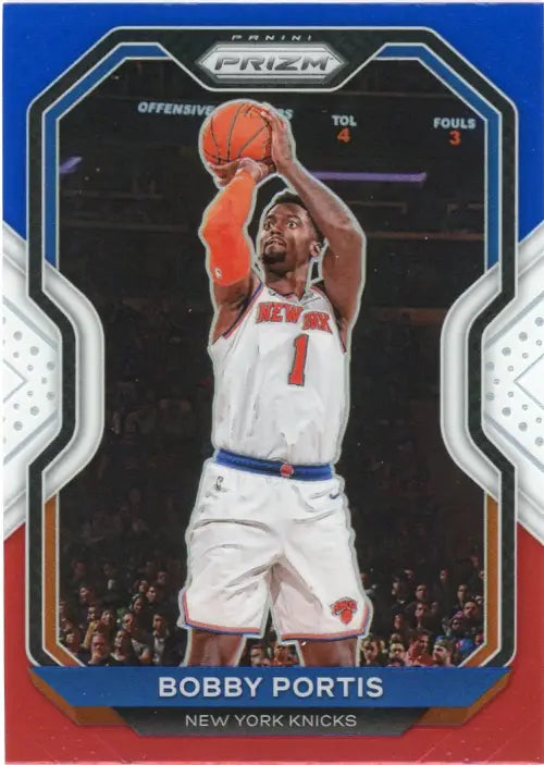 2020-21 Panini Prizm Red White and Blue #221 Bobby Portis New York Knicks NM-MT