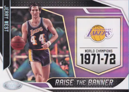 2019-20 Certified Raise the Banner #9 Jerry West Los Angeles Lakers Card NM-MT