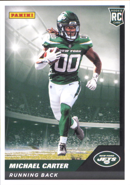 2021 Panini Stickers Cards #92 Michael Carter Rookie New York Jets NFL NM-MT