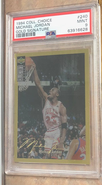 Michael Jordan 1994-95 Collector’s Choice #240 Gold Signature PSA 9 Mint basketball card