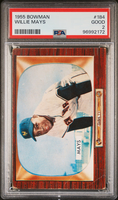 Willie Mays 1955 Bowman #184 PSA 2 Good