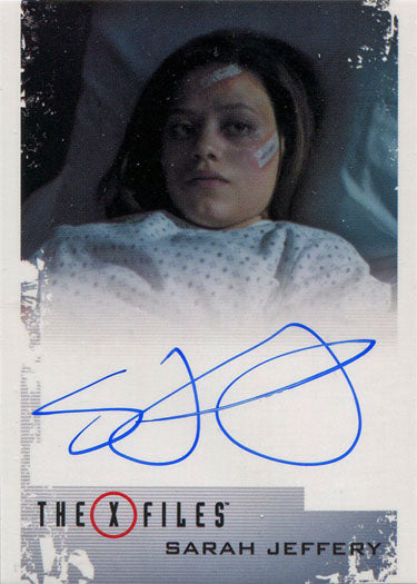 Autographed trading card of Sarah Jeffery as Brianna Stapleton from The X-Files