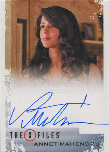 Autographed trading card of Annet Mahendru as Sveta from X-Files Season 10 & 11