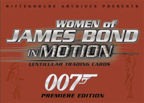 Women of James Bond in Motion trading card box cover featuring lenticular cards