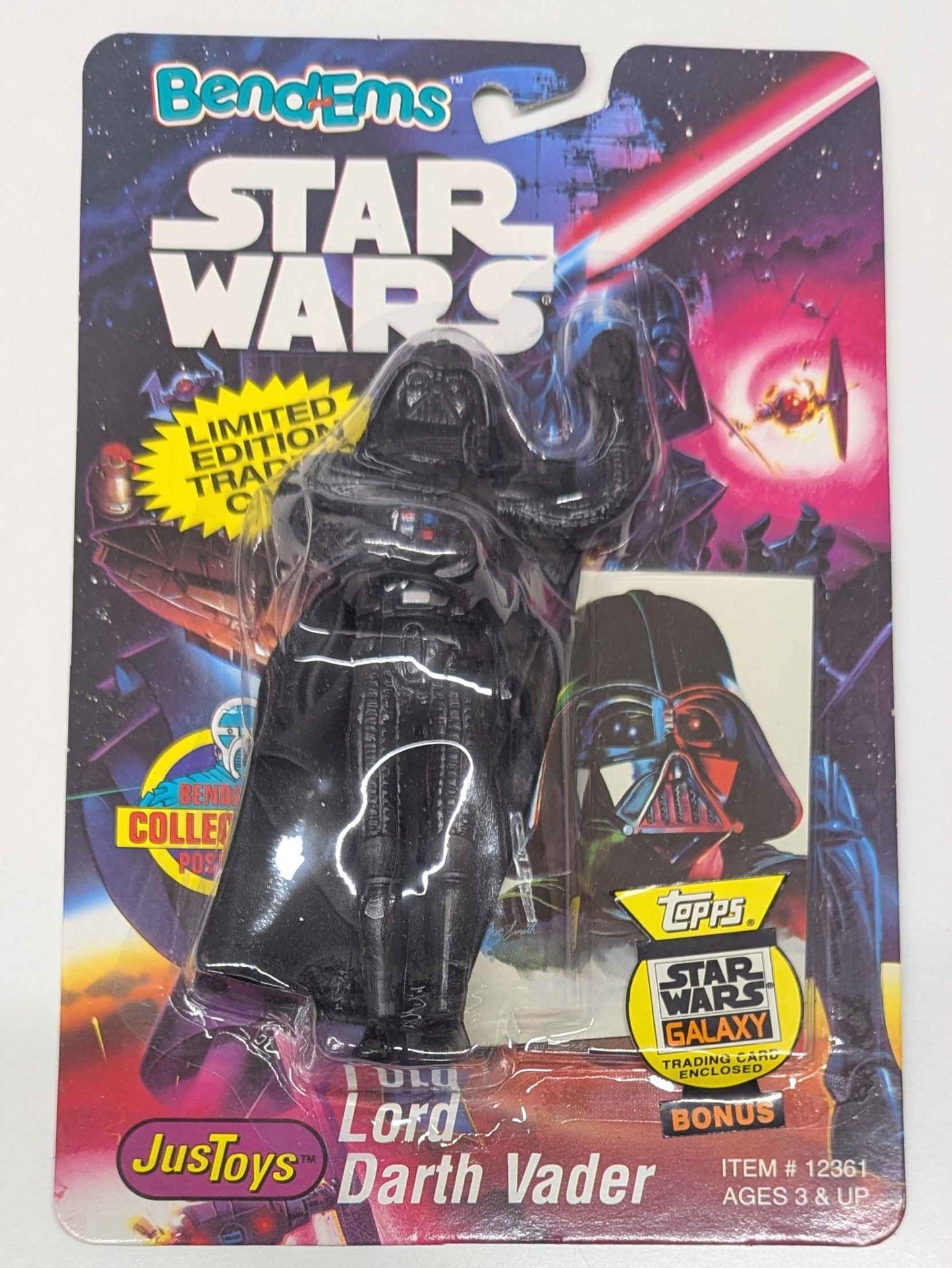 Bend-Ems Star Wars Action Figure w/ Topps Star Wars Galaxy Trading Card - Darth Vader