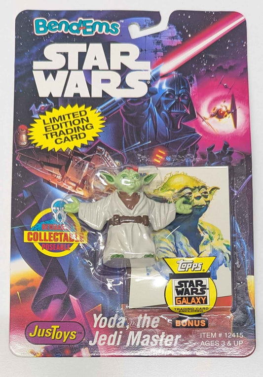 Bend-Ems Star Wars Action Figure w/ Topps Star Wars Galaxy Trading Card - Yoda, the Jedi Master