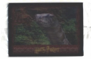 Blurry white creature resembling a rhinoceros in Harry Potter trading cards pack