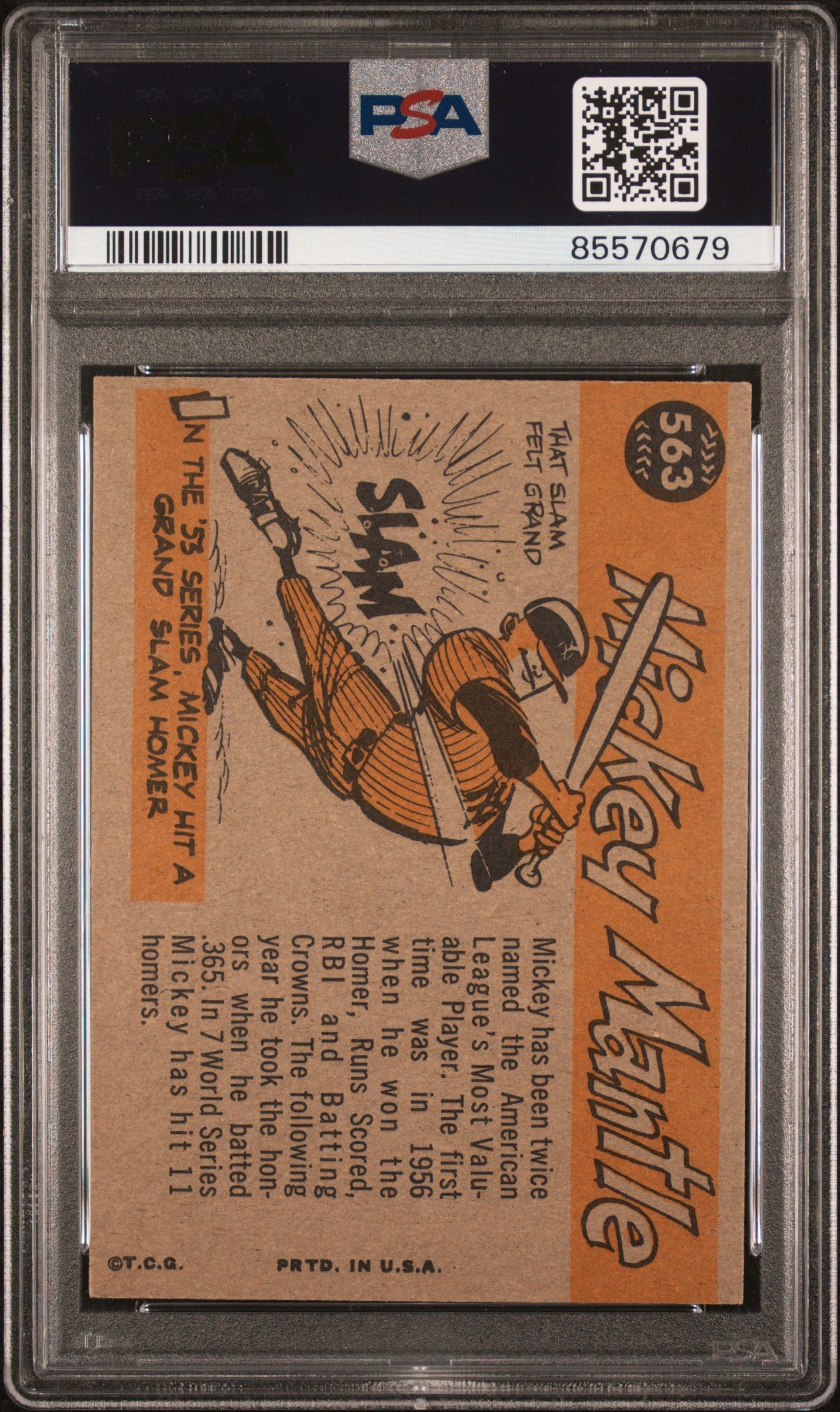 Mickey Mantle 1960 Topps All-Star #563 PSA 6 Ex-Mint trading card with vintage baseball design