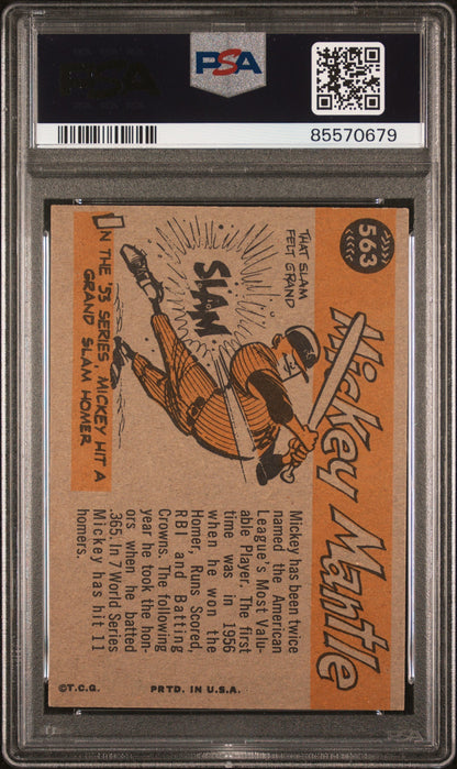 Mickey Mantle 1960 Topps All-Star #563 PSA 6 Ex-Mint trading card with vintage baseball design