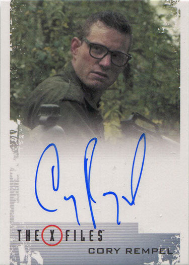 Autographed trading card of Cory Rempel as Young Walter Skinner from The X-Files